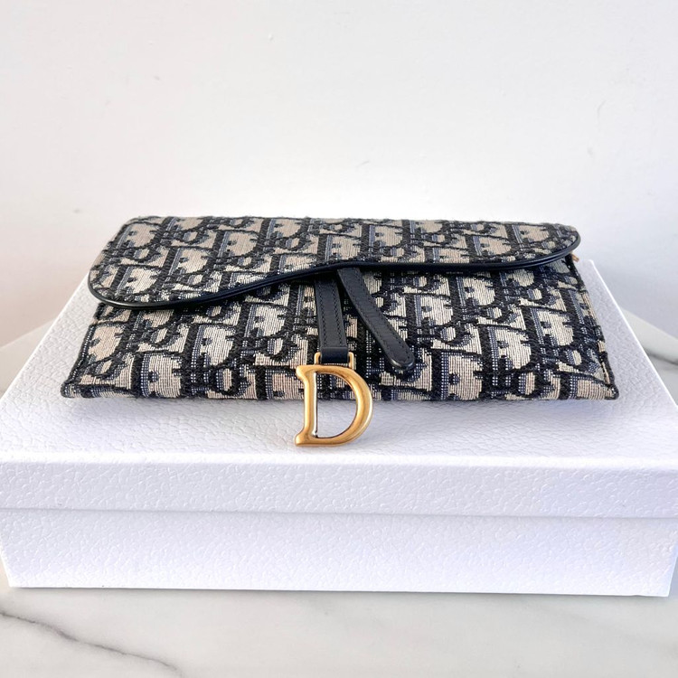 [S급/정품] 디올 새들 스몰 체인 파우치 지갑 woc 숄더백 가방--4