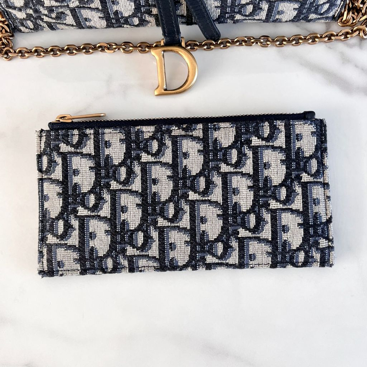 [S급/정품] 디올 새들 스몰 체인 파우치 지갑 woc 숄더백 가방--6