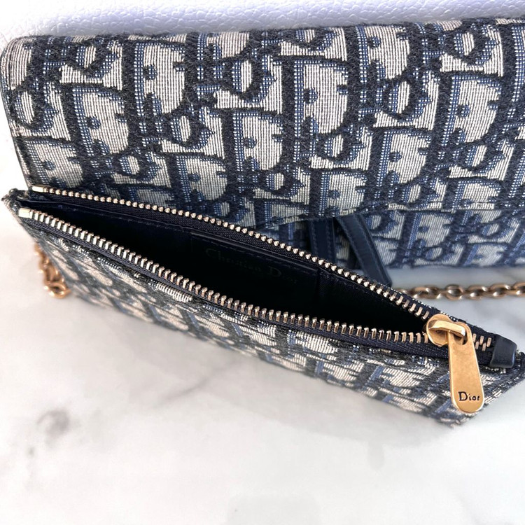 [S급/정품] 디올 새들 스몰 체인 파우치 지갑 woc 숄더백 가방--7