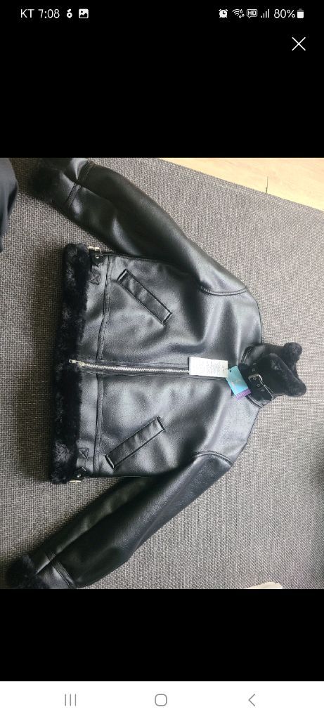 비건 레더 무스탕--1