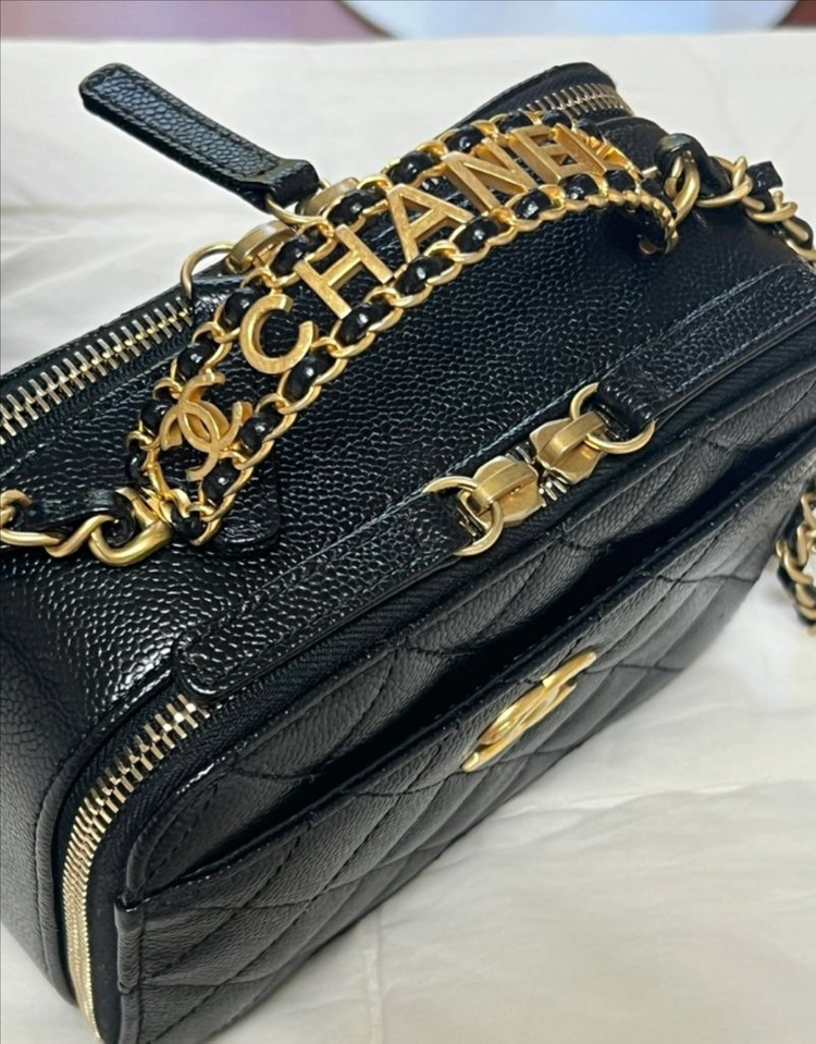 샤넬 탑핸들 베니티 케이스 코스메틱백(네고가능) 이미지