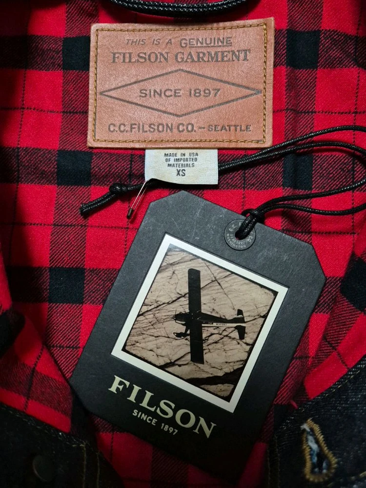 [FILSON] 필슨 라인드 데님 숏 크루저 자켓 XS (새상품) 이미지