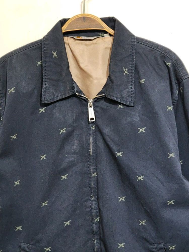 (M) 칼하트 휴스톤 자켓 패턴 블루종 점퍼 아메카지--1