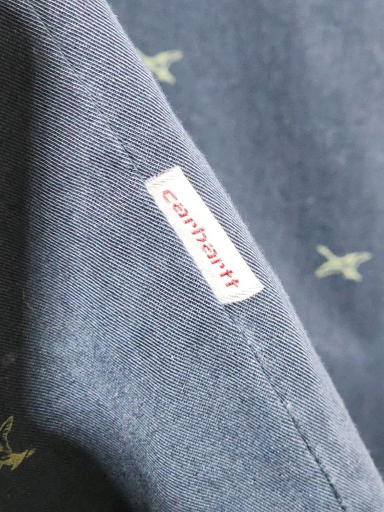 (M) 칼하트 휴스톤 자켓 패턴 블루종 점퍼 아메카지--4