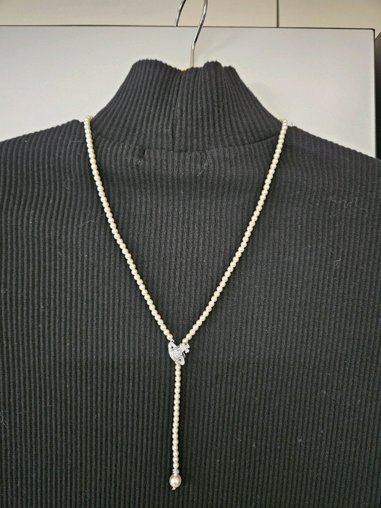 비비안 진주 Y자 목걸이--0