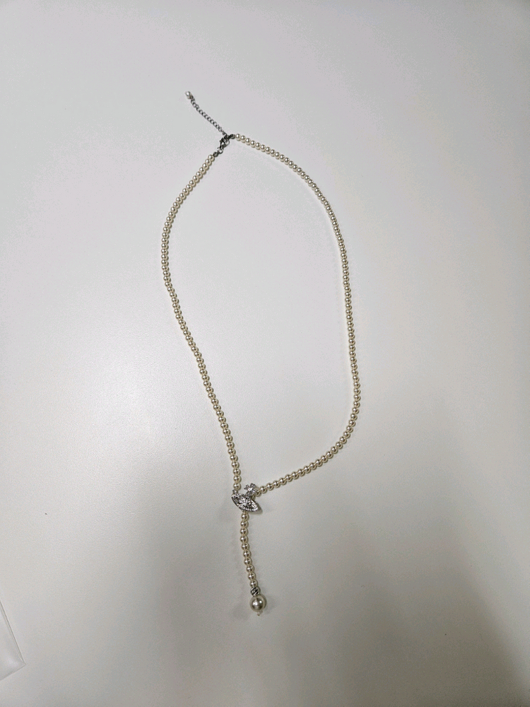 비비안 진주 Y자 목걸이--2
