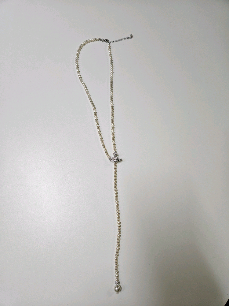 비비안 진주 Y자 목걸이--3