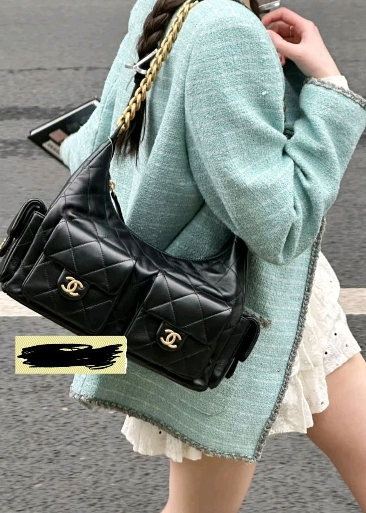 샤넬 25C 맥시 호보백 라지--2