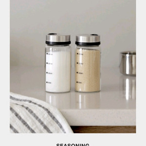 내열유리 양조절 양념병 양념통 200ml 5P 일괄 / 304 스테인리스