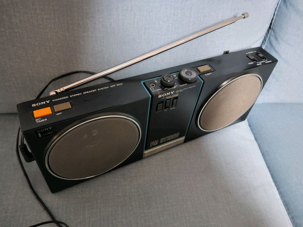 소니 SRF-80W 도킹시스템 라디오 이미지