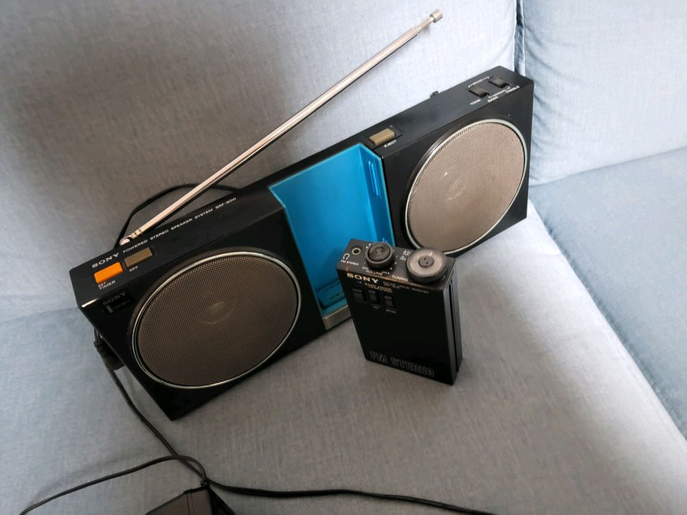 소니 SRF-80W 도킹시스템 라디오 이미지