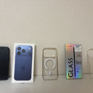아이폰 17 프로 스마트폰 블루 256GB + 케이스 세트