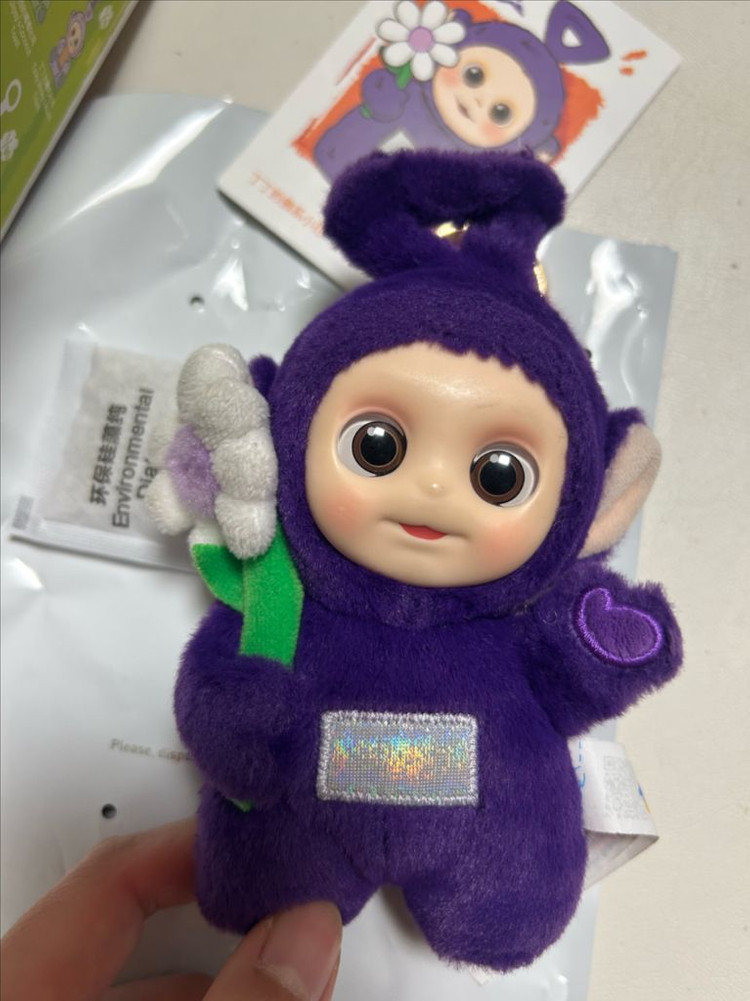 팝마트 텔레토비 꽃을 든 보라돌이 중고 이미지