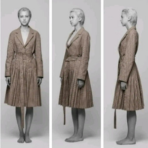 새상품/피플 오브더 월드 밑단 플리츠 트랜치 코트S총장) 116가슴