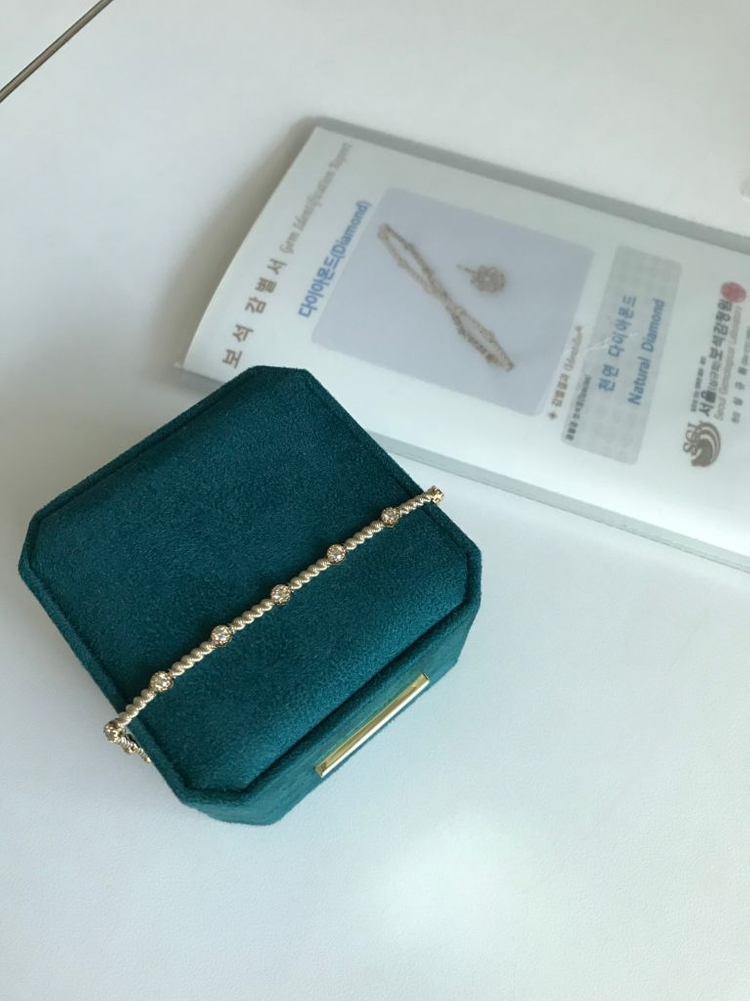 18k 로프체인 꼬냑다이아 팔찌 새상품-마지막가--5