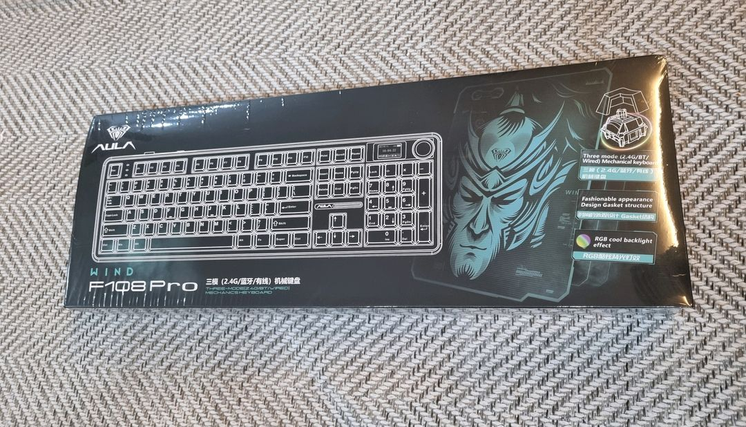 [새상품] AULA 독거미 F108 pro 그레이 측각 라떼축--2