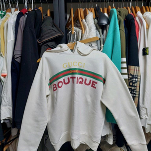 구찌 부티크 로고 아이보리 후드티 실측100 정품검수완료 이미지