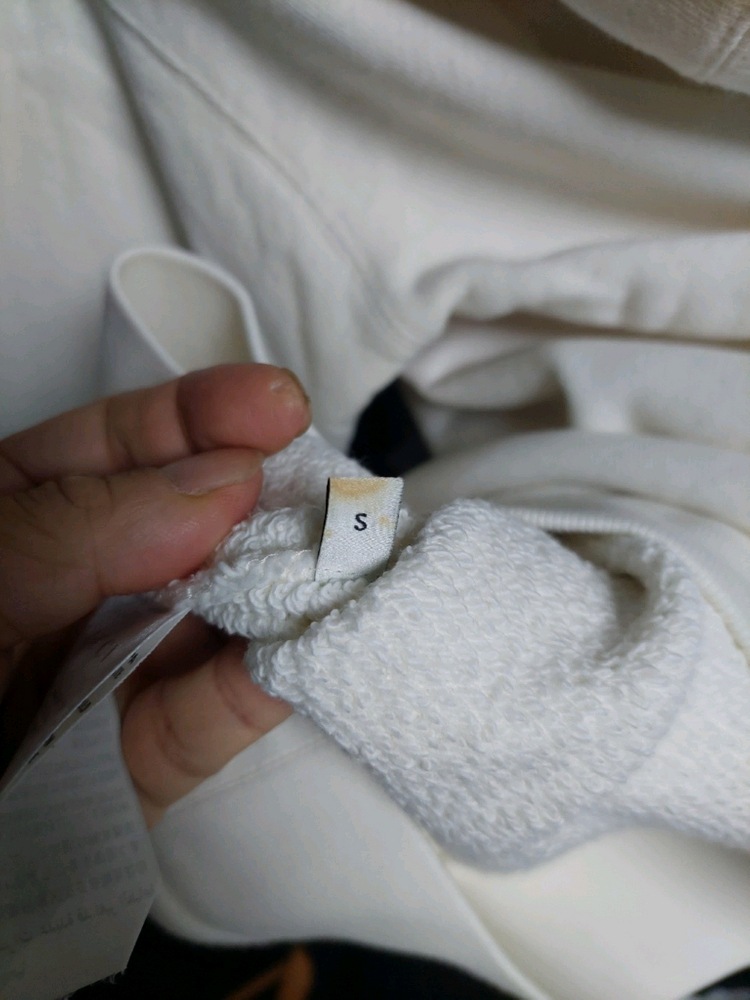 구찌 부티크 로고 아이보리 후드티 실측100 정품검수완료 이미지