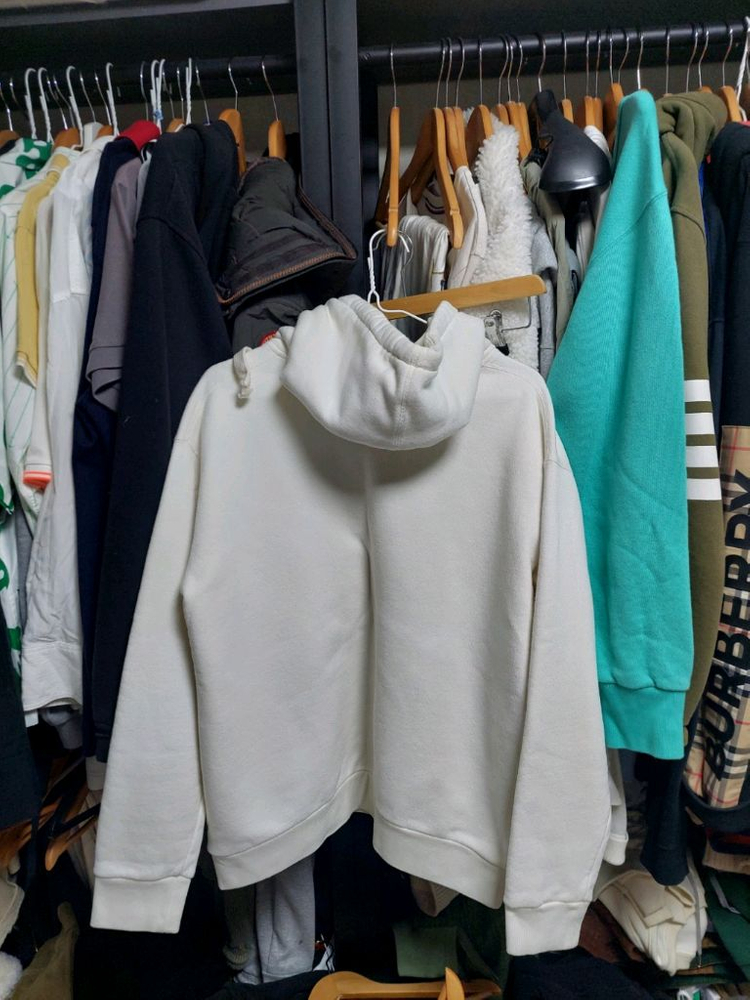 구찌 부티크 로고 아이보리 후드티 실측100 정품검수완료 이미지