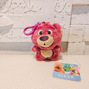 디즈니 토이스토리 랏소 분홍 곰돌이 가방고리 키링 인형