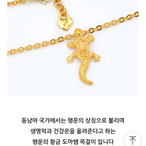 순금 도마뱀 목걸이 3돈 이미지
