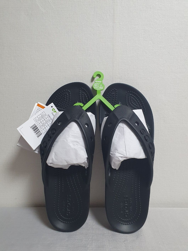 크록스 바야2 플립플랍 블랙 270mm 새상품 쪼리 이미지