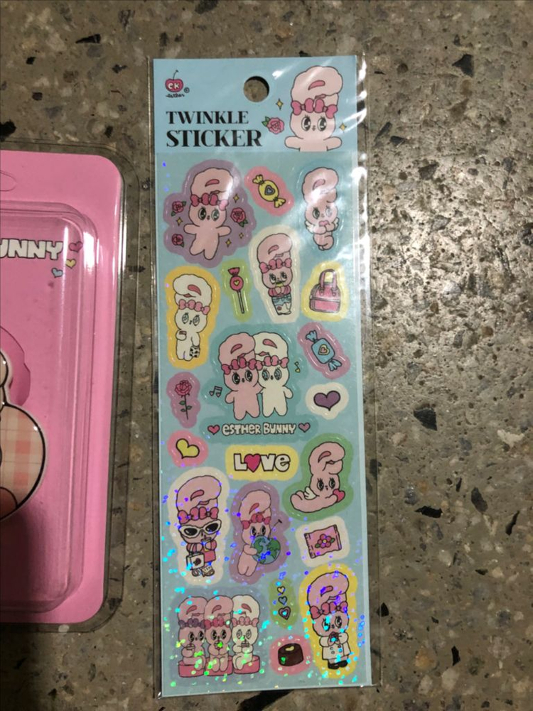 에스더버니 인형 스티커 그립톡 새거--4