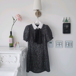 수입 러블리 트위드 원피스(반택포)