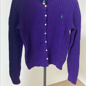 [정품/폴로걸즈] 케이블가디건 XL(44-55) 퍼플 이미지