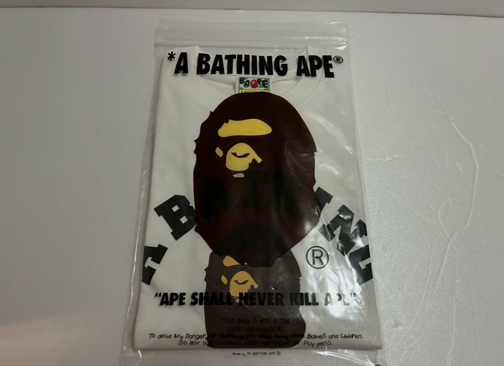 L 베이프 컬리지 반팔 티셔츠 화이트 미개봉 미시착 새상품 이미지