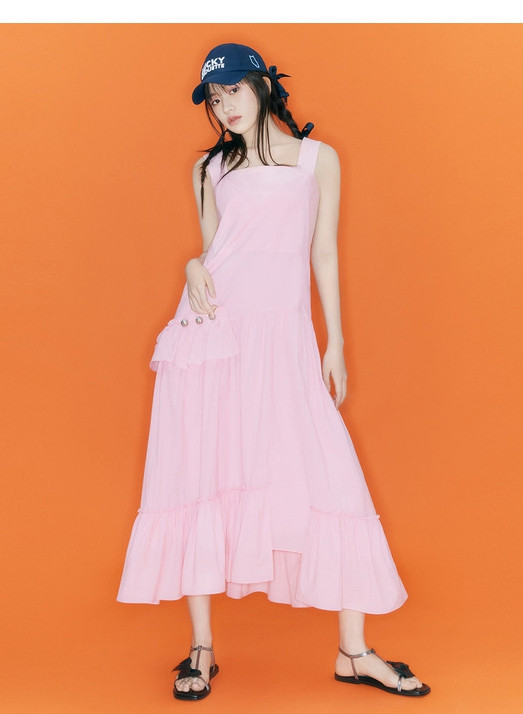 럭키슈에뜨 뷔스티에 프럭키슈에뜨 뷔스티에 프릴 롱 원피스 36 사이즈 이미지