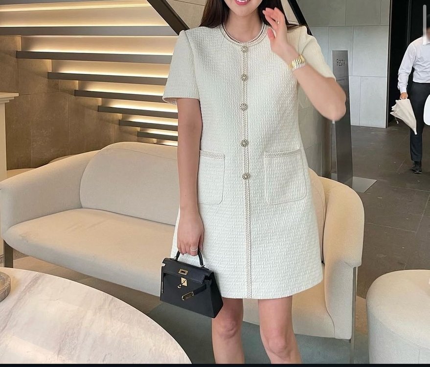 낸시렐라 우븐 트위드 원피스 이미지