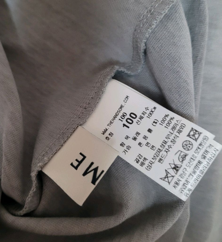 한섬 타임옴므 패널 라운드넥 슬릿 남성 티셔츠 이미지