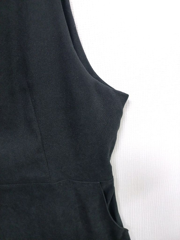 빅사이즈 피치기모 뒷트임 롱원피스 블랙 77--2