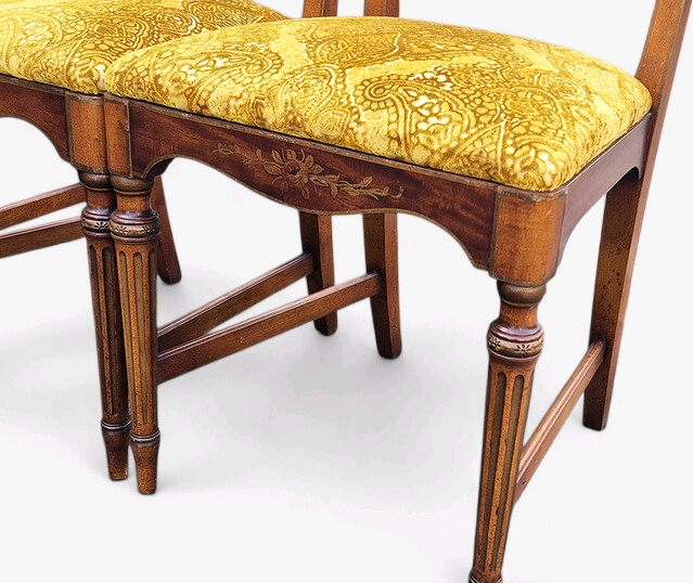 영국 앤틱 인레이 다이닝 체어 세트--8