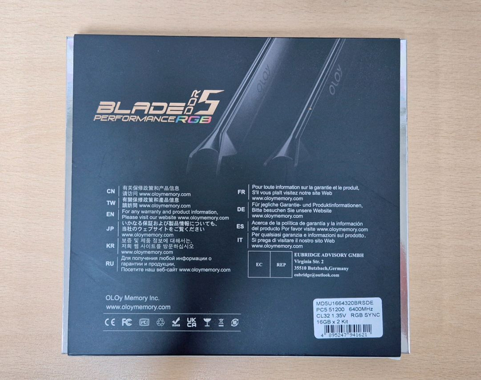 OLOY DDR5 32GB 6400MHz CL32 RGB 하이닉스 A다이 언락 조텍 정품--1