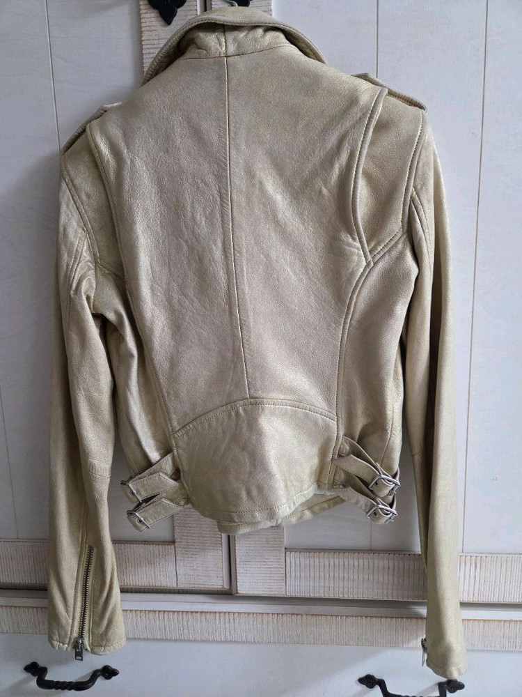 이로 IRO 레더자켓 골드펄 36사이즈--2