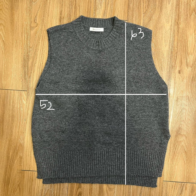 니트 베스트 조끼 그레이 이미지