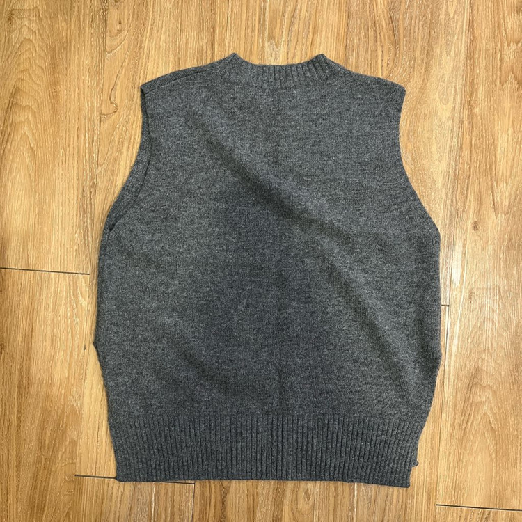 니트 베스트 조끼 그레이 이미지