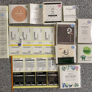 포장용 스티커 (천연비누, 화장품, 캔들, 땡큐 등) 이미지