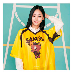 창원LG 라인 풋볼티셔츠 유기상 마킹 새상품 KBL