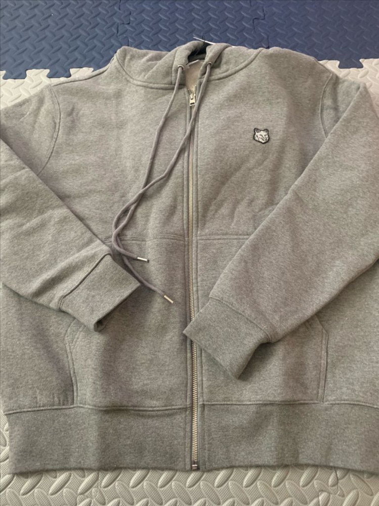 (기모) 메종 키츠네 폭스 헤드 후드집업 그레이 L 새상품 이미지