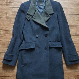 여성 55 66 반코트 모직 투칼라 롱재킷 롱코트