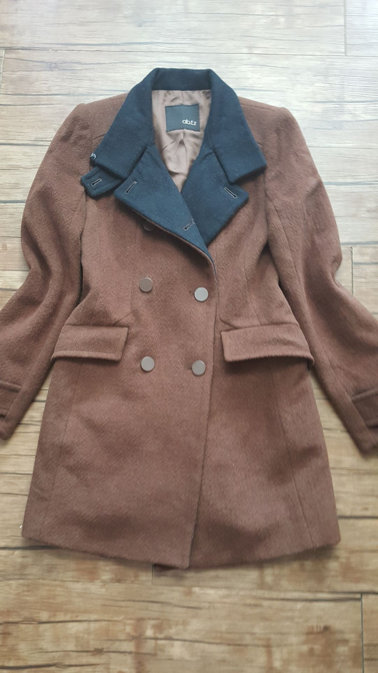 여성 55 66 반코트 모직 투칼라 롱재킷 롱코트--5