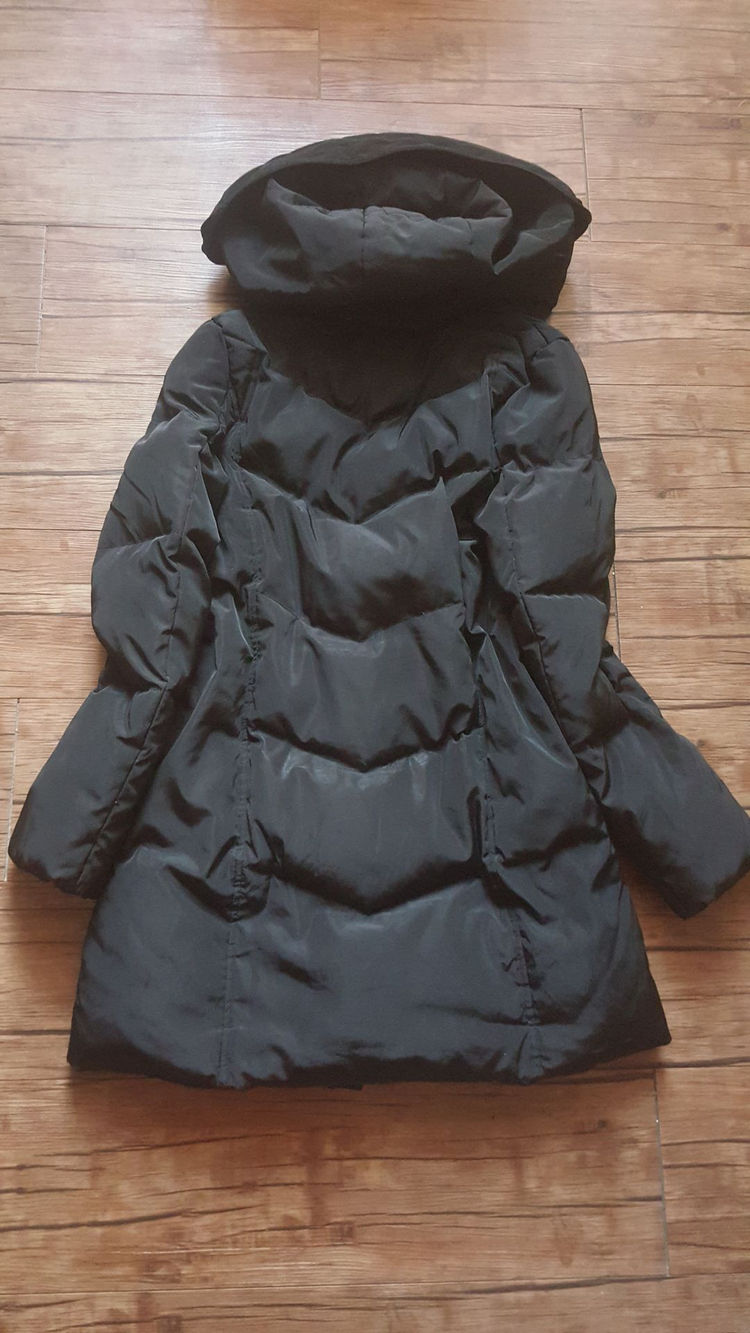 여성55 66패딩 SJ WANI 와니 덕다운 오리털 투톤 퍼 후드 점퍼 롱패딩--6