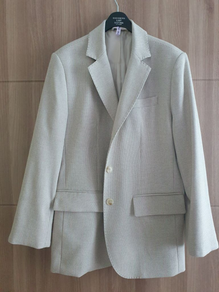 그로브스토어 벨라자켓 아이보리 여성자켓 체크자켓 w컨셉--2