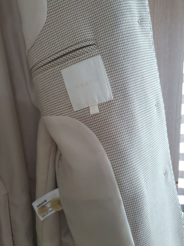 그로브스토어 벨라자켓 아이보리 여성자켓 체크자켓 w컨셉--4