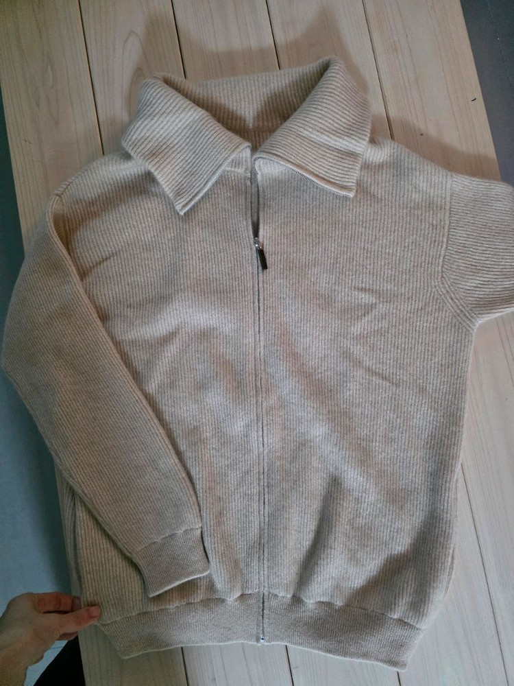 노비카캐시미어 집업 니트--1