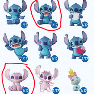 스티치 쌀알 피규어 2가지 (스티치, 엔젤) 이미지