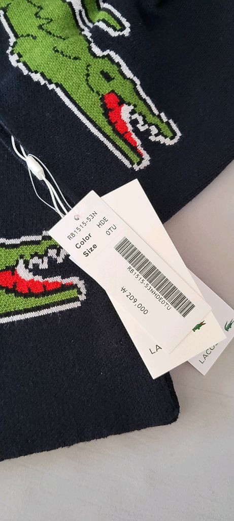 새상품)라코스테 비니 & 머플러--6